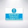 Baretini Giy Koruyucu Malzemeni Kullan Sticker 20X28 Cm