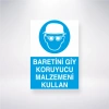 Baretini Giy Koruyucu Malzemeni Kullan Sticker 20X28 Cm