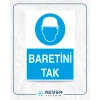 Baretini Tak iş Güvenlik Panosu Sticker 20X28 Cm