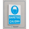 Baretsiz Çalışma İş güvenlik Panosu Sticker 20X28 Cm