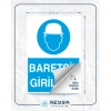 Baretsiz Girilmez İş Güvenlik Panosu Sticker 20X28 Cm