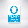 Baş Bantlı Kulak Tıkacını Kullan Sticker 20X28 Cm