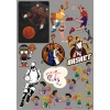 Basketbol Sticker Set 5 15 Parça Telefon, Tablet, Defter, Laptop Sticker