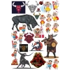 Boğa Sticker Set 11 25 Parça Telefon, Tablet, Defter, Laptop Sticker