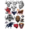 Boğa Sticker Set-3 12 Parça Telefon, Tablet, Defter, Laptop Sticker