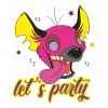 lets party sticker 10x10 cmRenkli Sticker