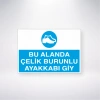 Bu Alanda Çelik Burunluy Ayakkabı Giy Sticker 20X28 Cm
