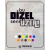 Bu Dizel Seni Üzer Oto Cam Sticker 17x17 Cm Siyah