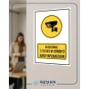 bu iş yerinde 7/24 ses ve görüntü kaydı yapılmaktadır Sticker 20X28 Cm