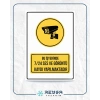 bu iş yerinde 7/24 ses ve görüntü kaydı yapılmaktadır Sticker 20X28 Cm