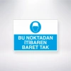 Bu Noktadan İtibaren Baret Tak Sticker 20X28 Cm