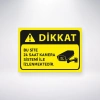 Bu Site 24 Saat Kamera ile İzlenmektedir Sticker 20X28 Cm
