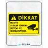 Bu Site 24 Saat Kamera ile İzlenmektedir Sticker 20X28 Cm