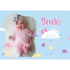 Bulut Temalı Doğum Günü Afişi 70X100 cm
