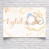 Bulutlar Üstünde Uyuyan Fil Temalı Doğum Günü Afişi 70X100 cm