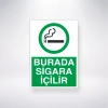 Burada Sigara İçilir Sticker 20X28 Cm