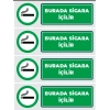 Burada Sigara İçilir Sticker 20X28 Cm