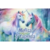 Büyük Unicornlar Temalı Doğum Günü Afişi -2 50X70 cm