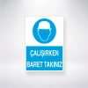 Çalışırken Baret Takınız Sticker 20X28 Cm