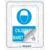 Çalışırken Baret Takınız Sticker 20X28 Cm