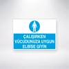 Çalışırken Vücudunuza Uygun Elbise Giyin Sticker 20X28 Cm