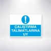Çalışma Talimatlarına Uy Sticker 20X28 Cm