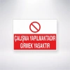 Çalışma Yapılmaktadır Girmek Yasaktır Sticker 20X28 Cm