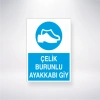 Çelik Burunlu Ayakkabı Giy Sticker 20X28 Cm
