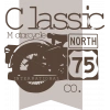Classic Motorcycle Sticker 10x10 cmRenkli Sticker