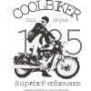 Cool Biker Sticker 10x10 cmRenkli Sticker