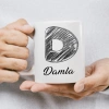 D Harfi Karakalem İsme Özel Kupa
