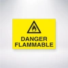 Danger Flammable Sticker 20X28 Cm