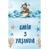 Denizci Ayıcık Temalı Doğum Günü Afişi -4 70X100 cm