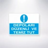 Depoları Düzenli ve Temiz Tut Sticker 20X28 Cm