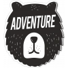 Adventure ayı sticker 10x10 cmRenkli Sticker
