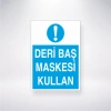Deri Baş Maskesi Kullan Sticker 20X28 Cm