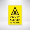 Dikkat Alerjik Madde Sticker 20X28 Cm