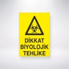 Dikkat Biyolojik Tehlike Sticker 20X28 Cm