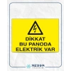 Dikkat Bu Panoda Elektrik Var Sticker 20X28 Cm