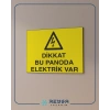 Dikkat Bu Panoda Elektrik Var Sticker 20X28 Cm