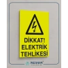 Dikkat Elektrik Tehlikesi Sticker 20X28 Cm