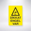 Dikkat Engel Var Sticker 20X28 Cm