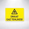 Dikkat Gaz Tehlikesi Sticker 20X28 Cm