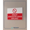 Dikkat Jeneratör Odası Girilmez Sticker 20X28 Cm