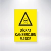 Dikkat Kanserojen Madde Sticker 20X28 Cm