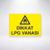 Dikkat Lpg Vanası Sticker 20X28 Cm