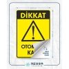 Dikkat Otomatik kapı Sticker 20X28 Cm