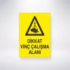 Dikkat Vinç Çalışma Alanı Sticker 20X28 Cm