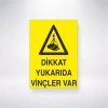 Dikkat Yukarıda Vinçler Var Sticker 20X28 Cm