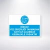 Dikkat Yüz Siperliği Takmadan Asit ile Çalışmak Kesinlikle Yasaktır Sticker 20X28 Cm